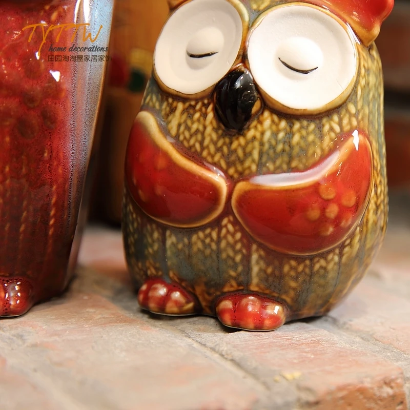 2 шт./компл. окрашенные совы керамика домашний интерьер Декор комната гостиная ТВ
