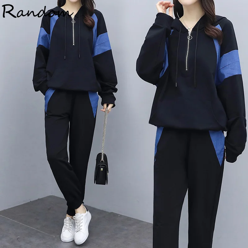

Женский спортивный костюм с капюшоном и брюками, зимняя одежда