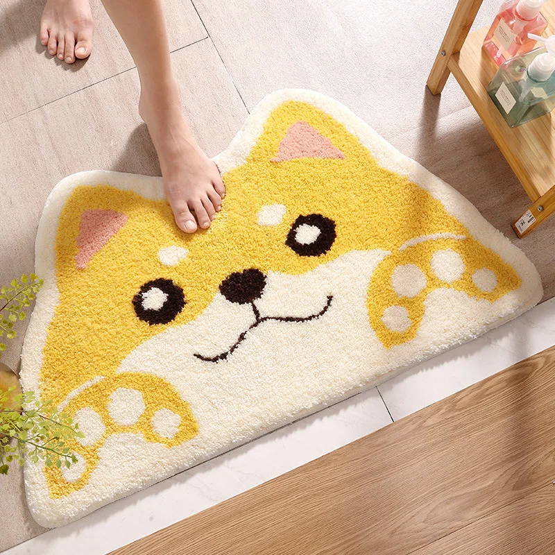 

Creative Cartoon Bath Mat Irregular Shape Bathroom Doormat Absorbent Foot Mat Super Soft Fiber Bathroom Rug Non-slip Bath Carpet
