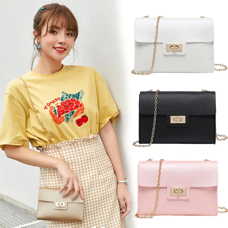 

Women Mini Crossbody Bag Lady PU Leather Candy Color Shoulder Bags d88