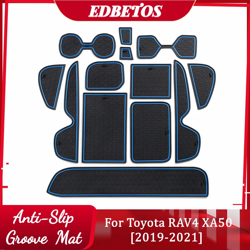 

For Toyota RAV4 XA50 RAV 4 50 Gate Slot Mat Anti-Slip Door Groove Pad Interior Decoration Car Accessories 2019 2020 2021