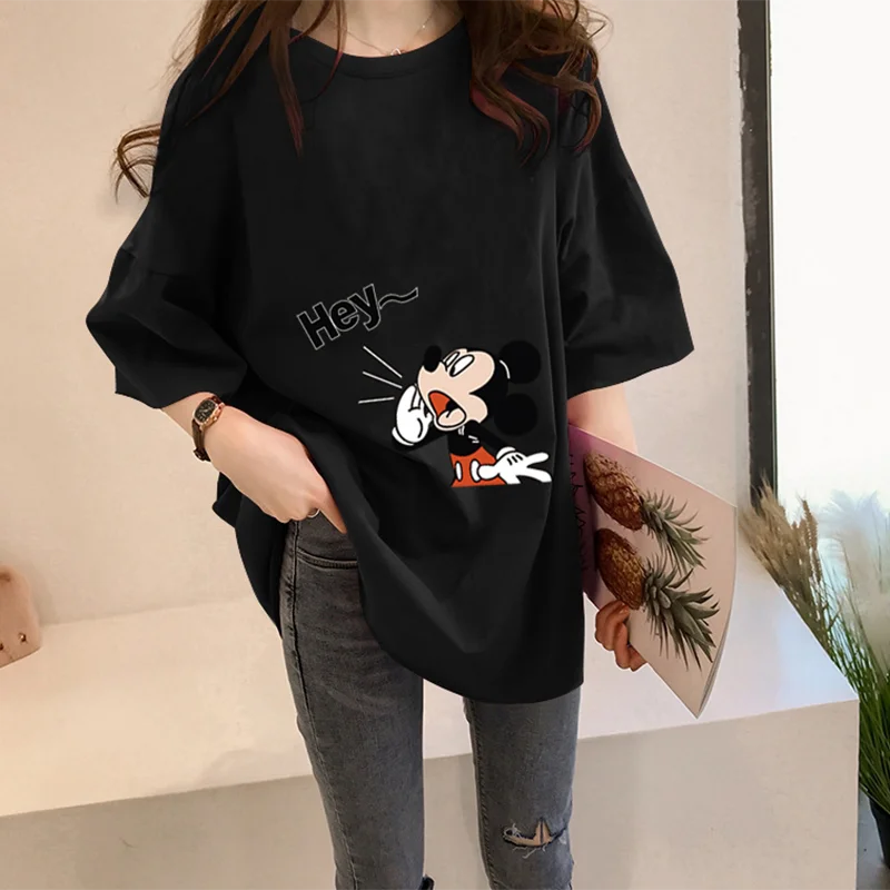 Женская винтажная хлопковая футболка с коротким рукавом в стиле Харадзюку| |