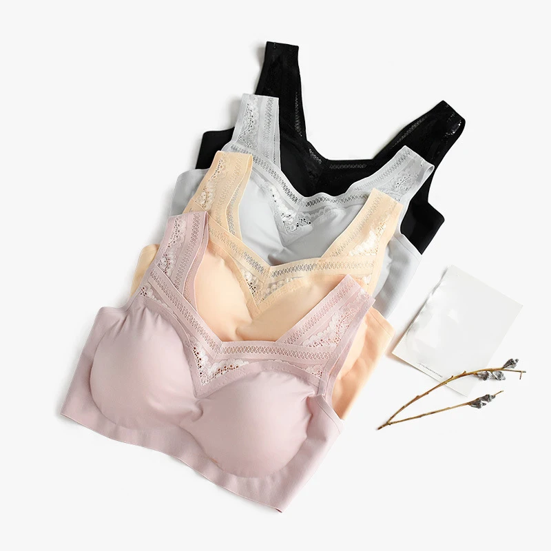 

Кружевные бюстгальтеры без косточек, женское нижнее белье, сексуальное нижнее белье, бесшовное белье, бюстгальтер пуш-ап, однотонный удобны...