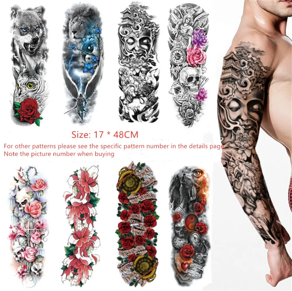 Новый тренд для ночного клуба переводная татуировка на все руки тату руку