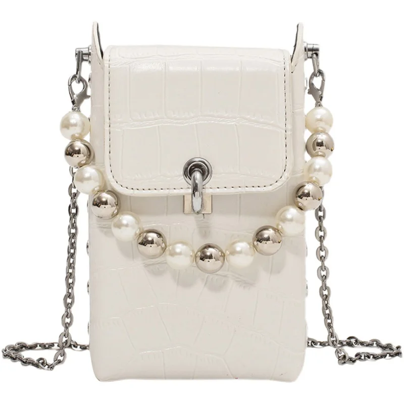 

Luxury Beading Mini Shoulder Bags 2021 New Fashion Chain Crossbody Bag Women Bag Small Square Bag
