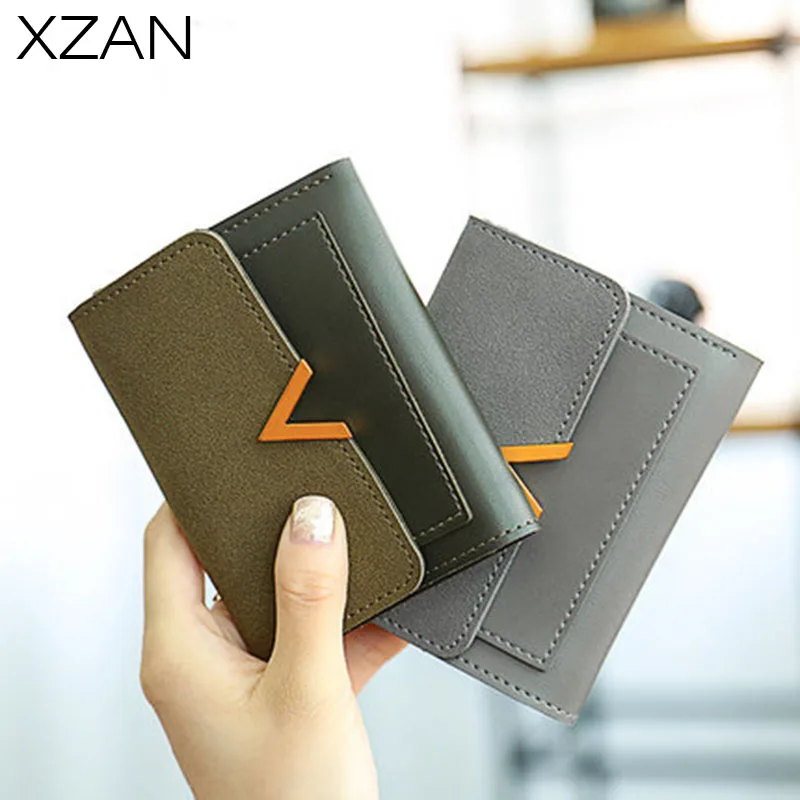 

2021 Leather Women Wallets Hasp Lady Moneybags Zipper Coin Purse Woman Envelope Wallet Money Cards ID Holder Bags Purses Pocket
