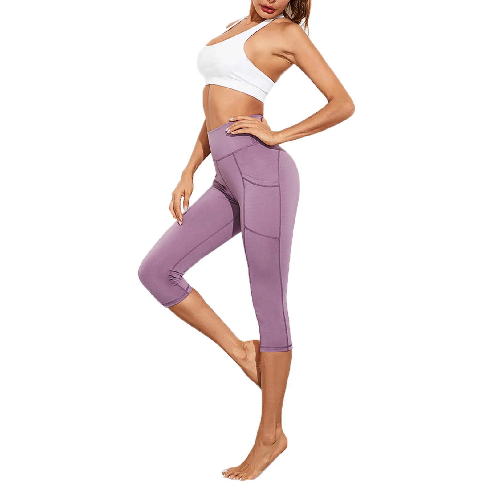 

2020 Women Booty Lifting Leggings High Waist Tummy Control Stretch Athletic Leggings with Pockets for Home Gym Workout