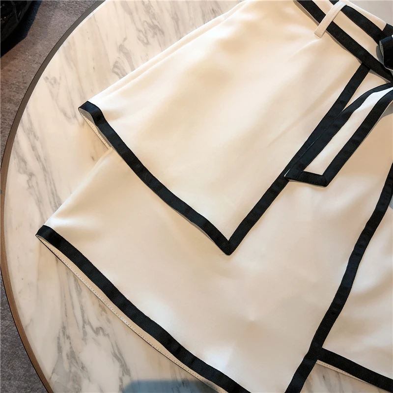 

New HIGH STREET Fashion Runway 2021 Designer Skirt Women's Color BLock Asymmetrical Skirt