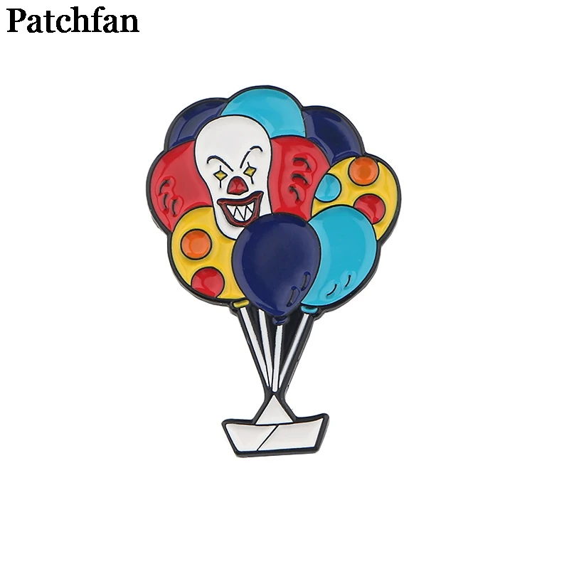 Patchfan призрак ужас DIY цинковый галстук булавки значки para рубашка сумка Одежда