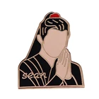 Неразобранная эмалированная булавка Wei Wuxian, если лицо не говорит ничего, слушайте сердцебиение.