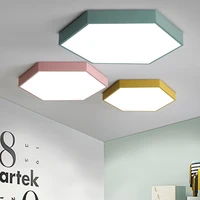 ultra thin modern led ceiling light macaron hexagon creative for foyer bedroom living room study aisle home interior lighting