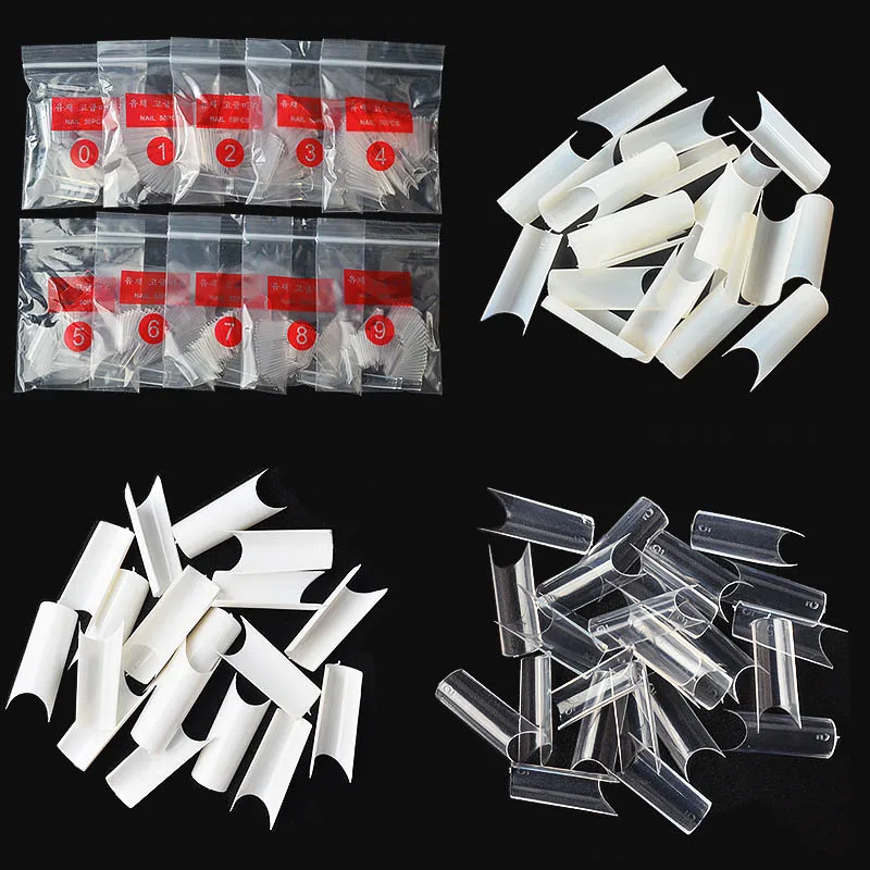 

500pcs White Nail Art Tips Plastic French Artificial Nail Tips STTX889