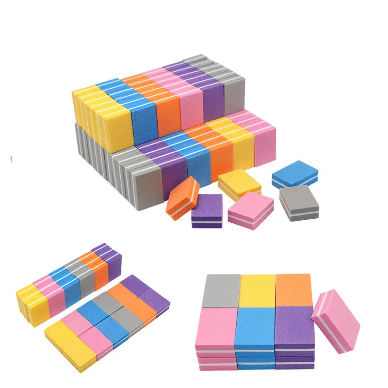 Двусторонняя Полировочная губка для ногтей маленький кубический лак маникюра