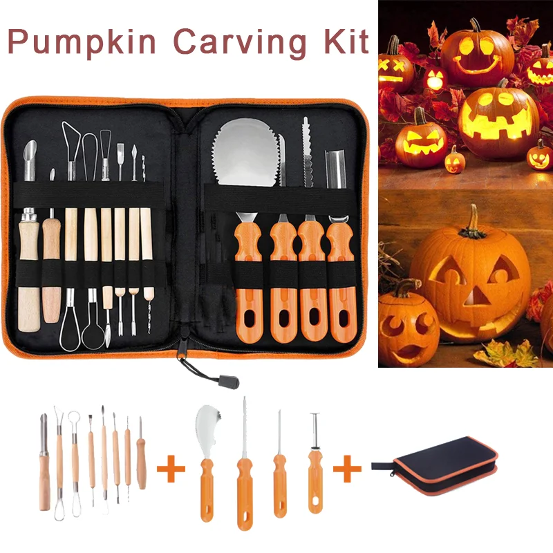 

12pcs/Set Multifunctional Vegetable Carving Metal Knife Tools For Pumpkin Lantern Carving Kitchen Accessories Kitchen Gadget
