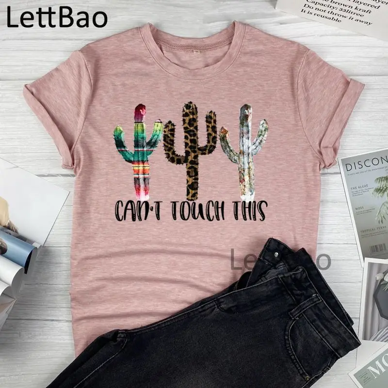 

Cactus Can't Touch This Harajuku T Shirts Women Ullzang Korean Style T-Shirts Graphic Tshirts Fashion Funny Streetwear Top Tees