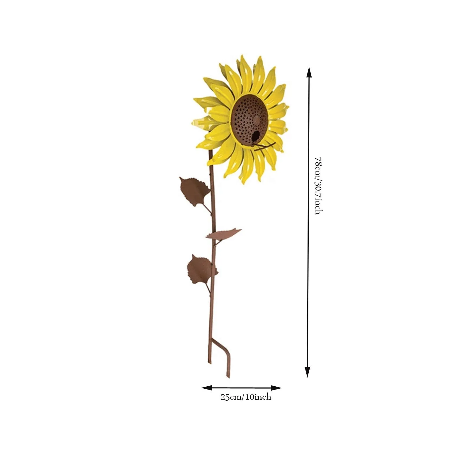 

45@ Standing Metal Flower Shaped Bird Feeder Bottle With Stand For Outdoor Garden Decoration Sunflower Bird Feeder Container