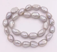 9mmx12mm real gray baroque pearl loose beads jewelry making diy 14