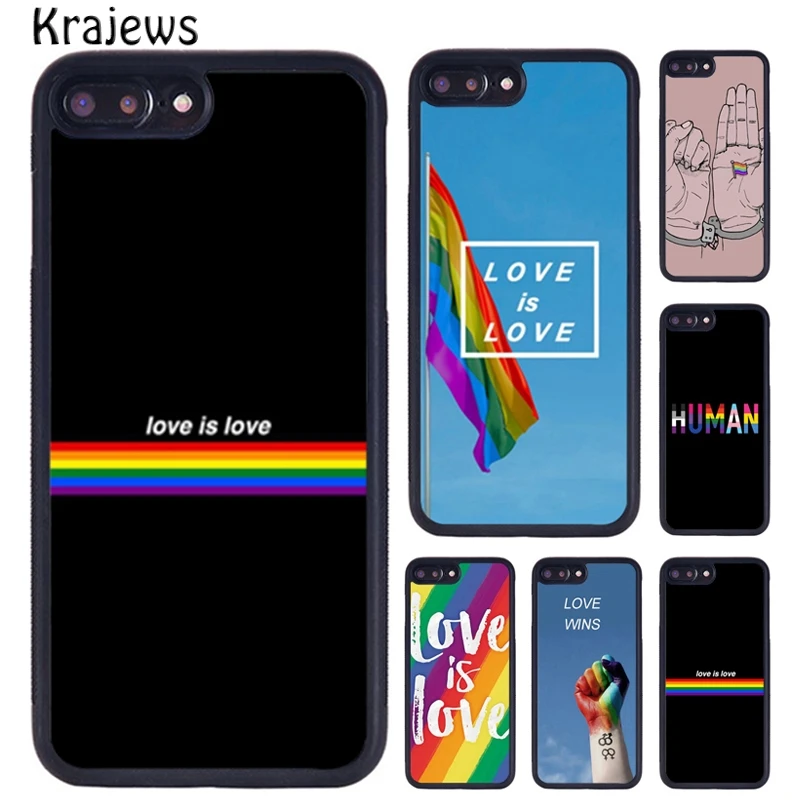 Чехол krajew для телефона с надписью LOVE IS LOVE ЛГБТ PRIDE для iPhone 14 X XR XS 11 12 13 Pro MAX 5 6 7 8 Plus Samsung S21 S22 Ultra