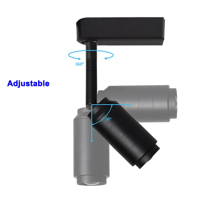 LED COB Ceiling Track Light Fixture Beam-Angle Adjustable Picture Rail Lamp Zoom | Lighting