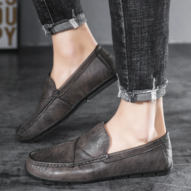 

Fashion Men Casual Shoes Zapatos De Hombre Casual Casuales Para Cuero Men Shoes 2020 Leather Man Black Shoe For Breathable