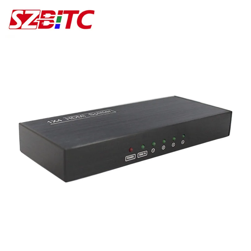 SZBITC 4K HDMI сплиттер 1X4 HD 1080P 3D UHD Дубликатор усилитель видео распределитель 1 в 4