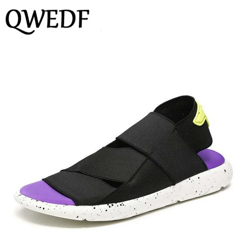 QWEDF Новый 2019 летняя дышащая обувь для мужчин Повседневные сандалии Удобные