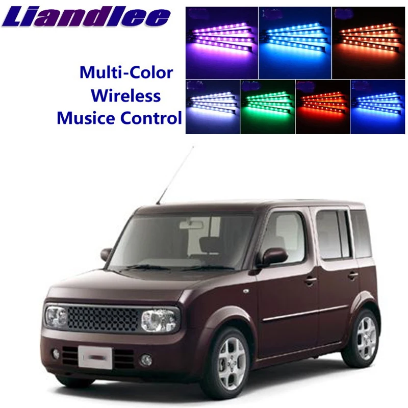 

LiandLee Car Glow Interior Floor Decorative Seats Accent Ambient Neon light For For NissanCube Cube Z10 1998~2002