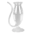 Креативный прозрачный экологически чистый термостойкий бокал для коктейлей, вина, чашка для виски с питьевой трубкой, соломинка, домашняя чашка для сока и молока
