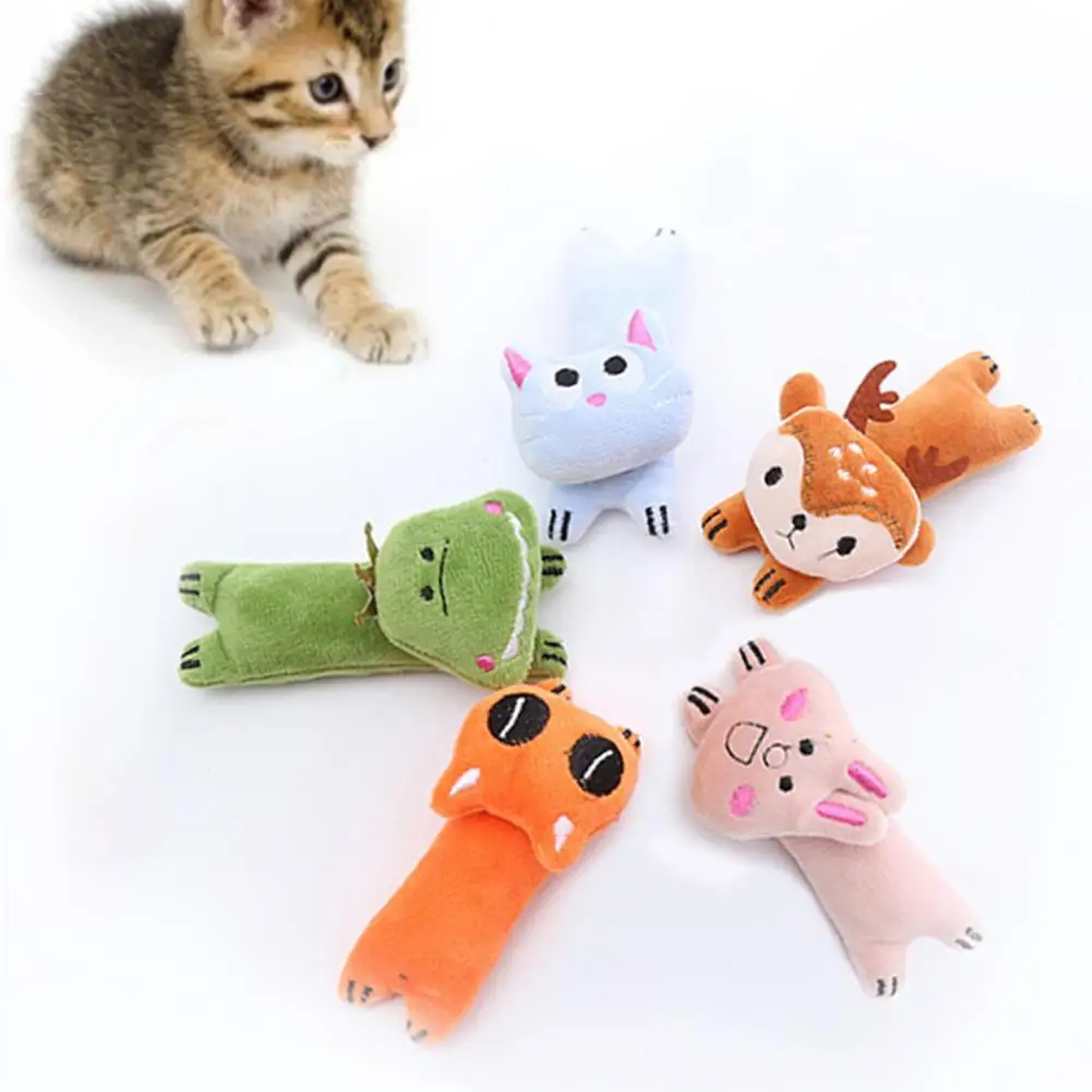 

Игрушки для кошек, жевательная игрушка, мультяшный дизайн в виде животных, кошачья мята уменьшает беспокойство, устойчивый к укусам плюшевы...
