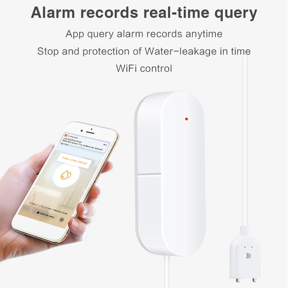 Smart Home Wifi Water Leakage Detector Sensor Security Flood Overflow Alarm Remote Notification for Automation | Электроника
