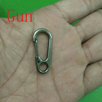 Gun Grey 5 шт. Высокое качество кемпинг гаджеты Открытый скалолазание карабин висячая Пряжка пружинный зажим металлический крюк брелок мини-брелок J076 - Цвет: Gun Grey