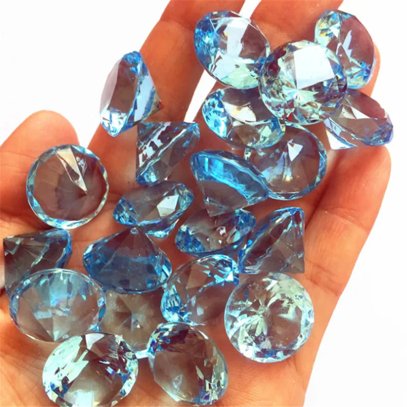 light blue 20 шт. Акриловые Пластиковые Алмазные формы пешки для жетона настольные игры Прилавок аксессуары, 10 цветов, диаметр 2 см - Цвет: light blue