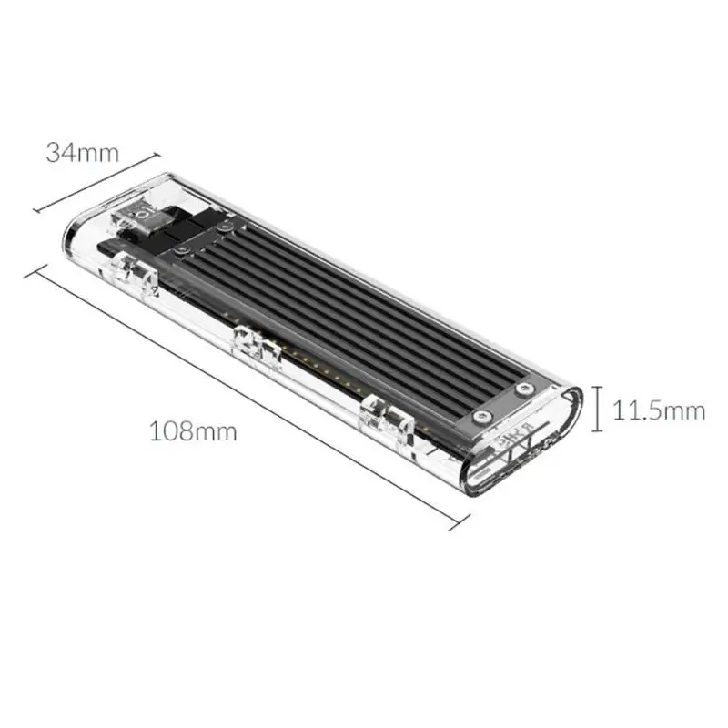 ORICO TCM2F-C3 прозрачный M2 SSD чехол M.2 NGFF для USB3.1 type-C SSD корпус жесткого диска 5 Гбит/с высокоскоростной m.2 SSD диск коробка