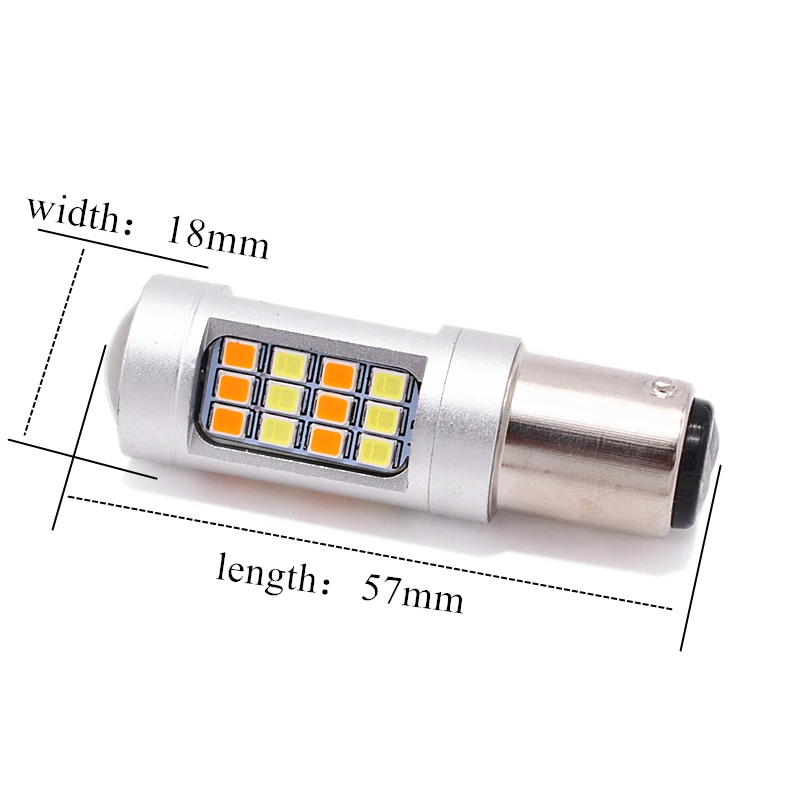 2 x P21/5 Вт 1157 BAY15D 42 SMD 2835 Светодиодный Клин Автомобильная Поворотная светодиодный
