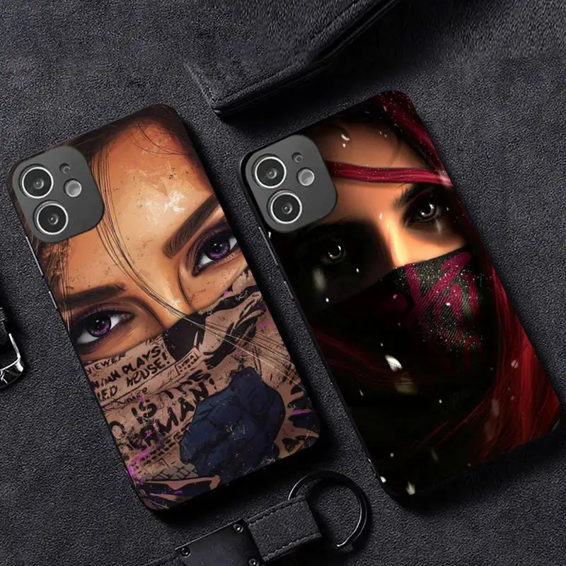 

Masked Girl Cool Phone Case for iPhone 12 11 mini pro XS MAX XR 8 7 6 6S Plus X 5S SE 2020