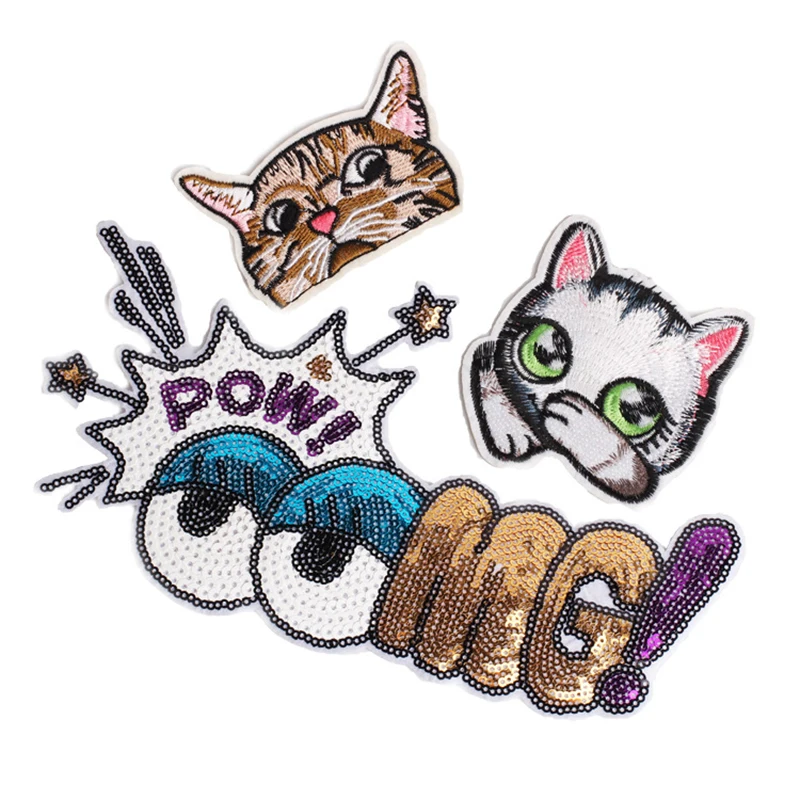 Симпатичные Мультяшные аниме OMG глаз кошка патч вышивка значок аппликация