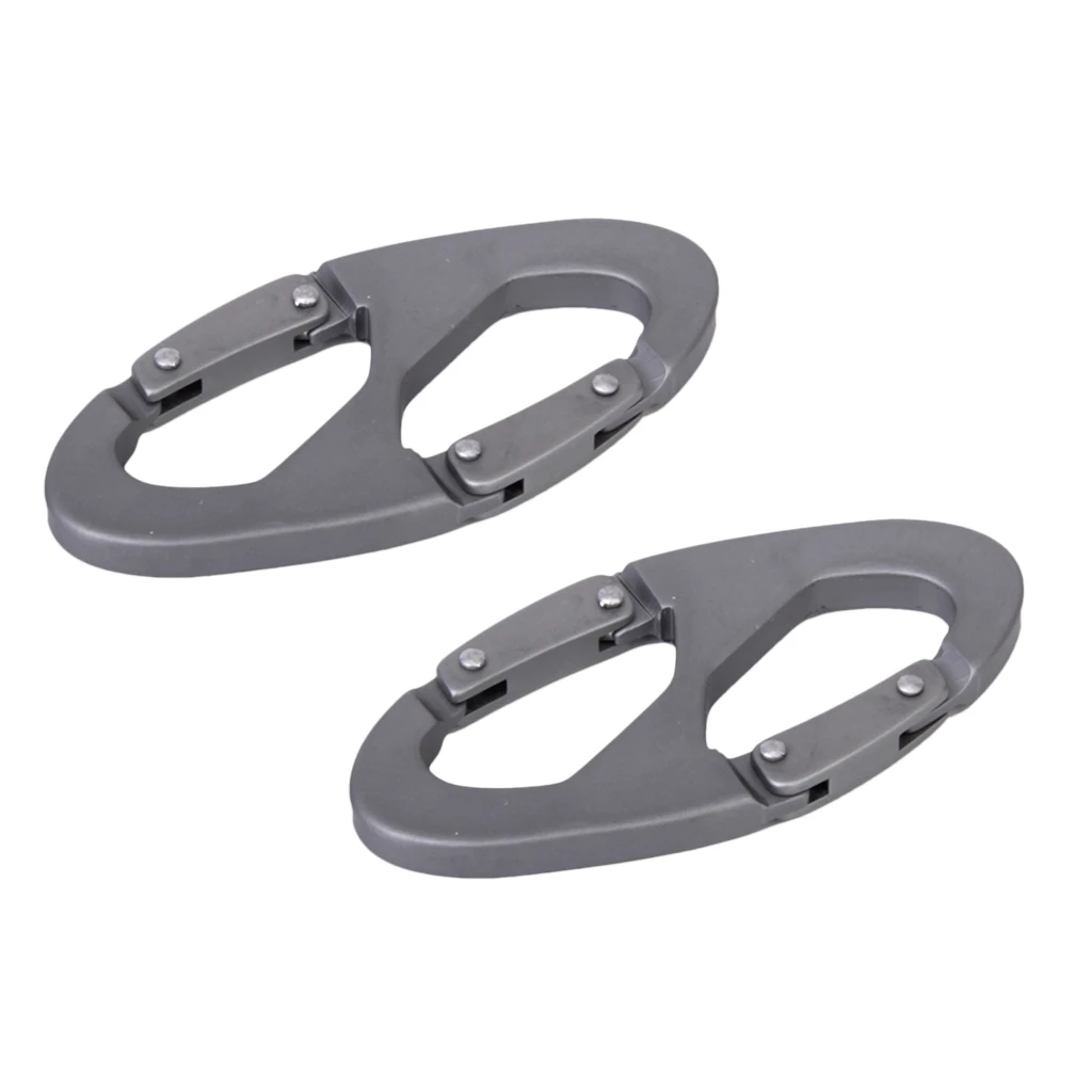 

2pcs Carabiner Snap Clip Hook Keychain Keyring Hanging Hiking Bottle Buckle Tool