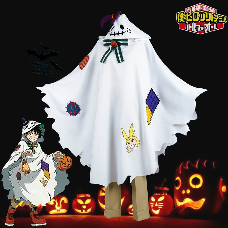 Boku No My Hero Academia Midoriya Izuku Deku Role Play Cosplay Costume Cute Cloak Cape for Halloween Party Carnival Christmas