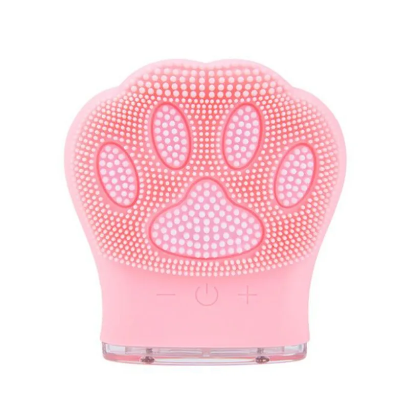 Face Cleaning Electric Facial Cleansing Brush Vibration Skin Remove Blackhead Pore Cleanser Waterproof Silicone Face care - Цвет: Слоновая кость