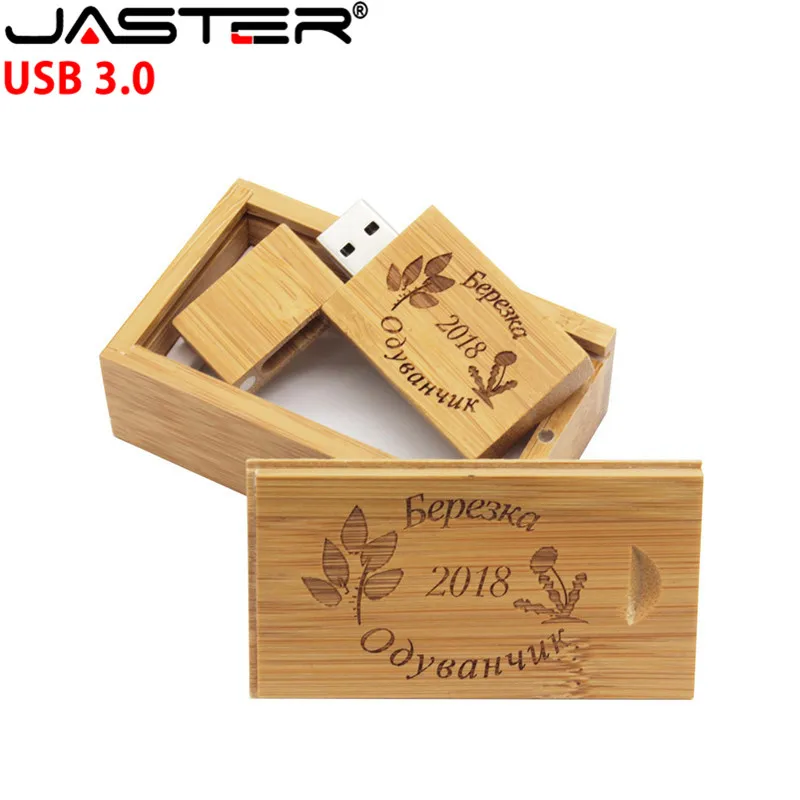 JASTER флеш накопитель из дерева настраиваемый логотип USB флэш 16 ГБ 32 64 Гб 3 0