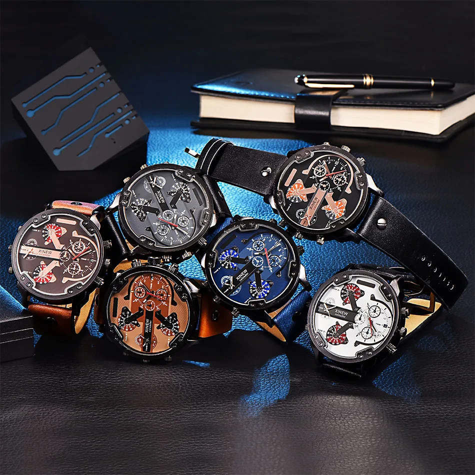 Sports Watches Men's Army Military 2019 Watch Man Quartz Clock Relogio Masculino Luxury Brand Men Analog Digital Leather readeel luxury brand military watches men quartz analog canvas clock man sports watches army military watch relogios masculino