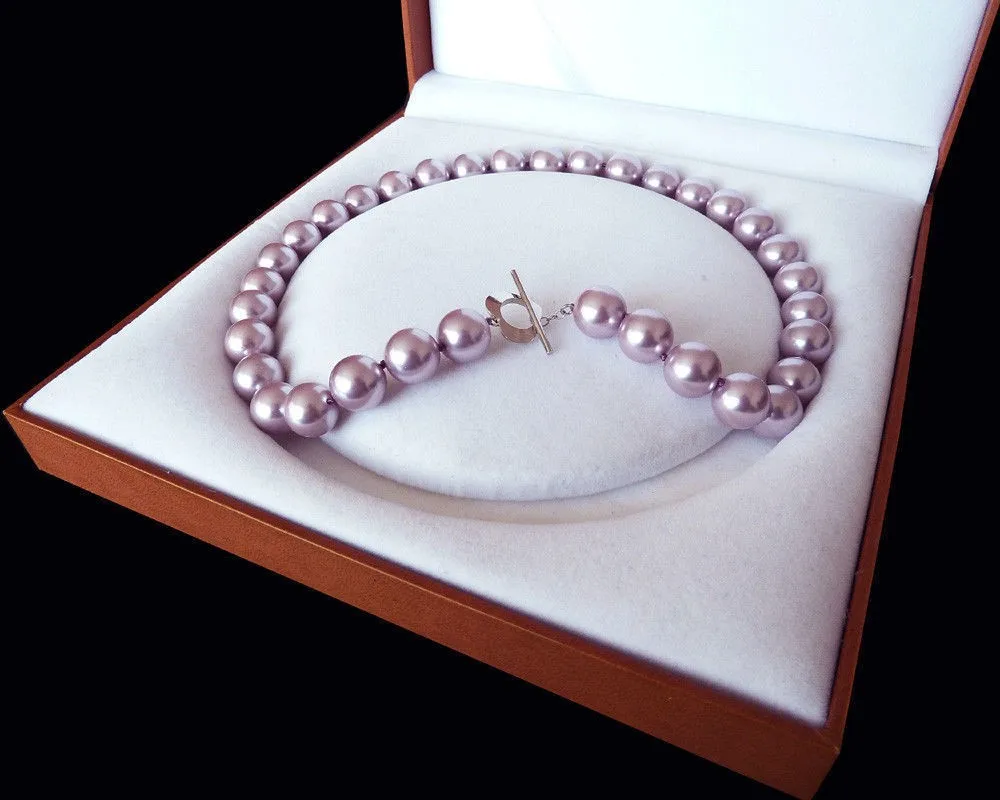 AAA + Редкие огромные ювелирные изделия 12 мм подлинное Южно-морское фиолетовое