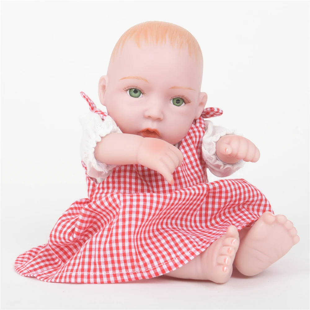 10 &quot25 см прекрасная кукла Reborn Preemie Bebe полностью силиконовая для новорожденных
