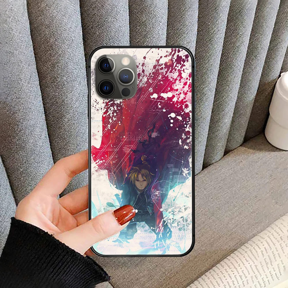 

Anime FullMetal Alchemist Phone Case cover For iphone 5 5S 6 6S PLUS 7 8 11 12 mini X XR XS PRO SE 2020 MAX black hoesjes