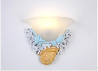 shell creative mediterranean european style wall lamp living room dining room bedroom staircase porch childrens room wall lamp