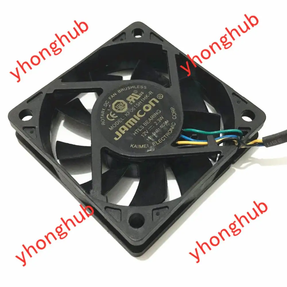 JAMICON KF0615H1HK-R DC 12V 2,3 W 4-проводной 60x60x15 мм вентилятор охлаждения сервера