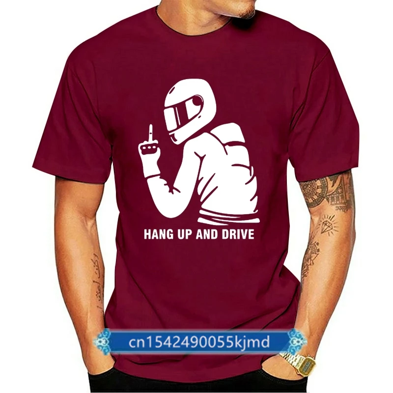 

2018 Summer T Shirt Tall Men Hang Drive Motorcycle Biker Racer Short Sleeve Tee Shirts