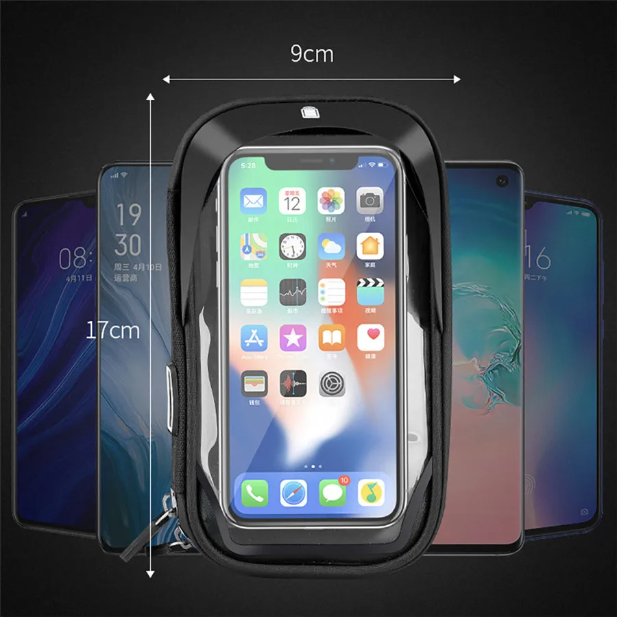 Motorcycle Bicycle Waterproof Mobile Phone Bag MTB Touch Screen Anti-Scratch Dust Damage 4.5-6.5 Inch WBD | Спорт и развлечения