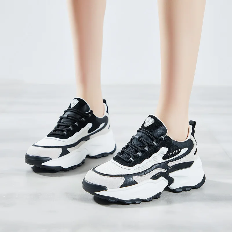 

2020 classic winter women's shoes color matching whale breathable platform mesh casual shoes