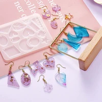 diy earrings silicone mold necklace earring pendant resin molds drop dangle resin earring mold geometric pendant mould 1pc